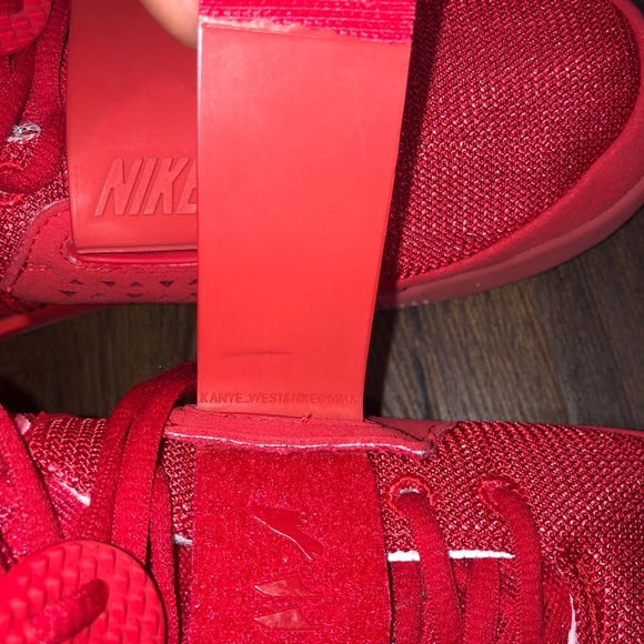 Yeezy Red October Authentic 2014 Nike Air Kanye Size 8 Sneakers Shoes - Picture 11 of 15